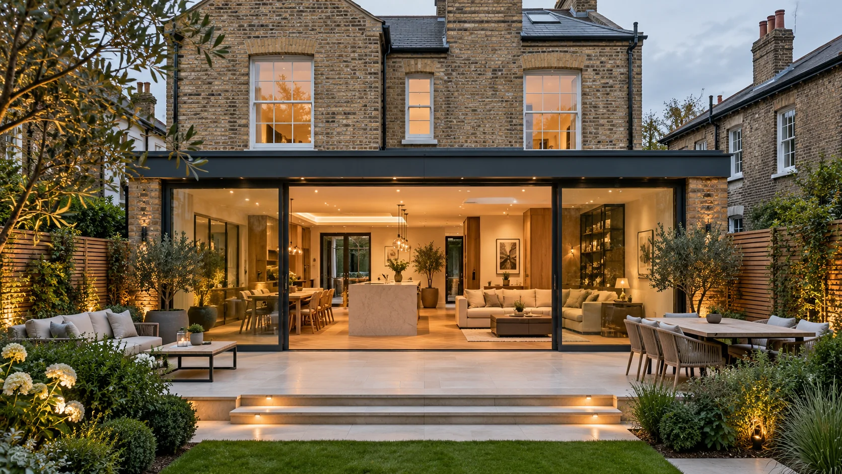 AI-generated London house extension design concept