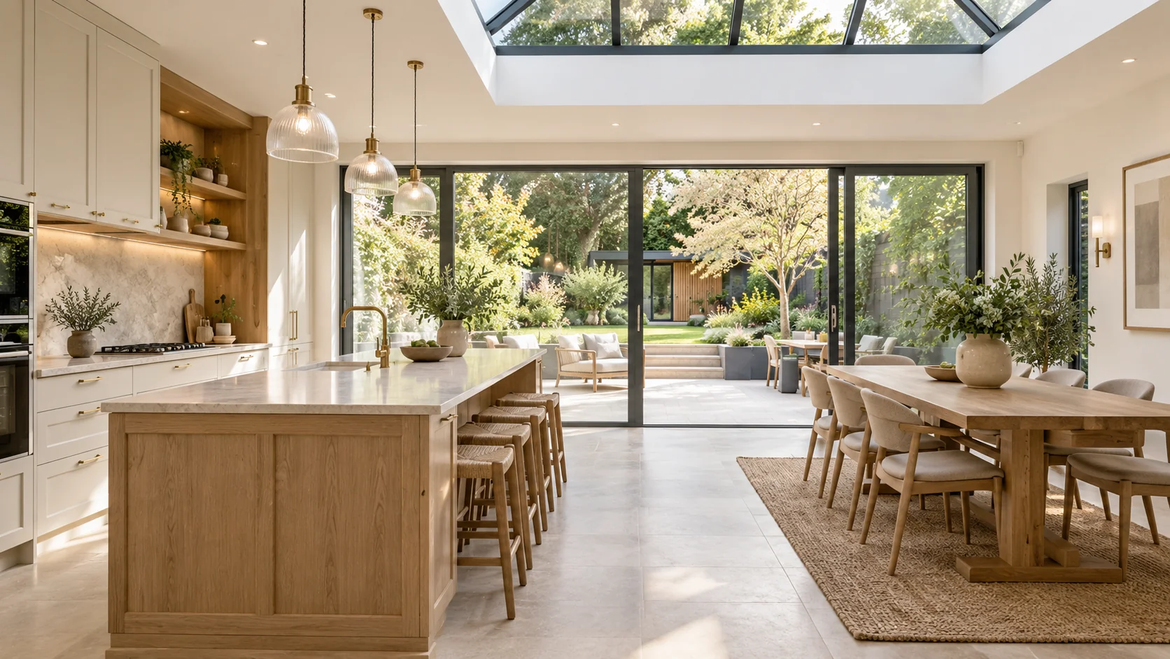 AI-generated open-plan kitchen design concept